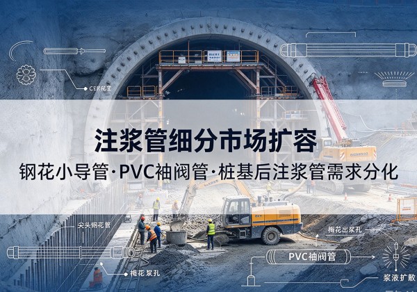 社旗注浆管细分市场扩容，隧道钢花小导管、PVC 袖阀管、桩基后注浆管需求分化